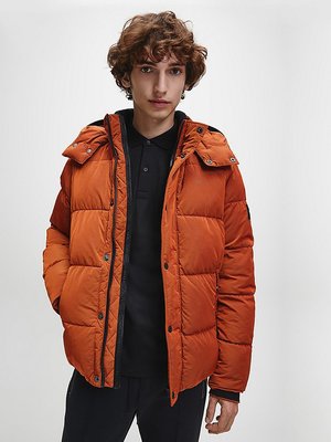 Calvin Klein – Crinkle bunda, Hnědá barva