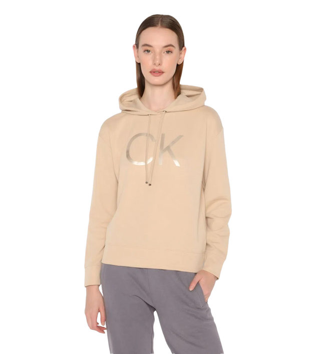 Calvin Klein – Shine mikina, Béžová barva