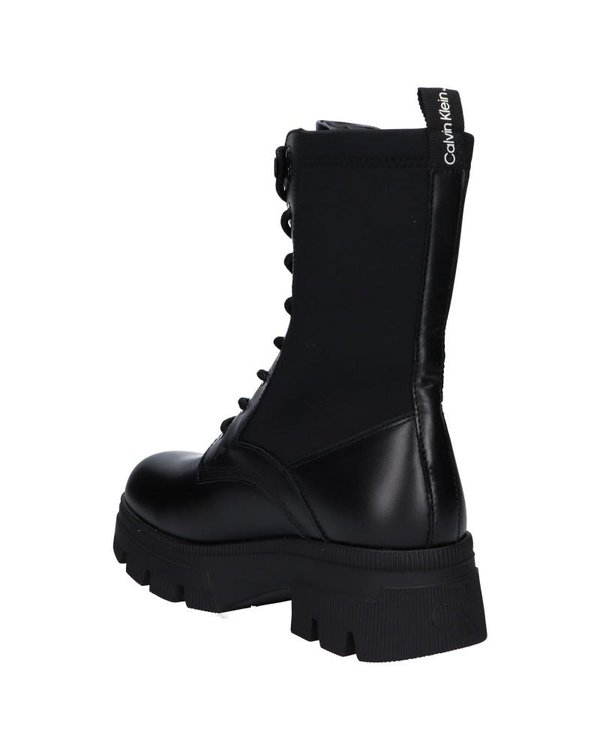 Módní Chunky Combat kozačky, Černá barva, 2022