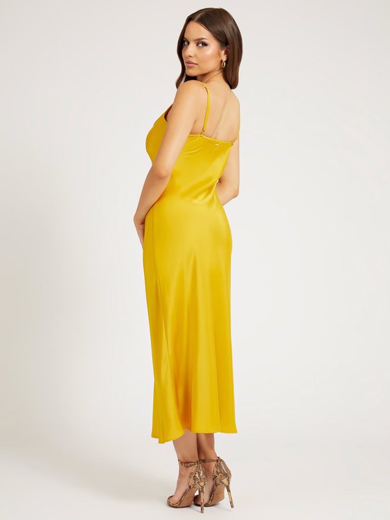 Akilina šaty – GUESS, Žlutá barva Ženy