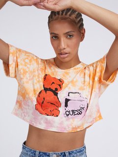 Luxusní Teddy Crop triko, Oranžová barva, M