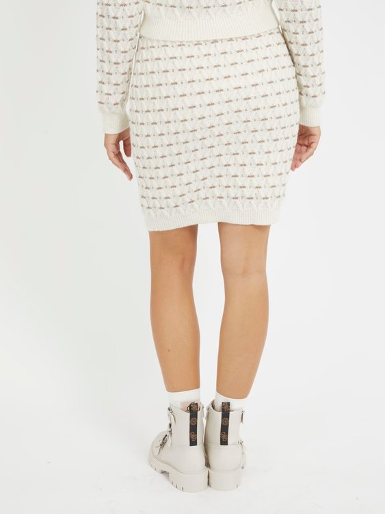 Miya sukně – GUESS, Krémová barva Ženy