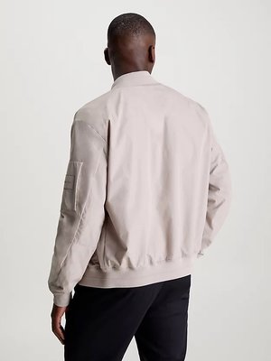 Cotton Nylon bomber – Calvin Klein, Béžová, Hnědá barva Muži
