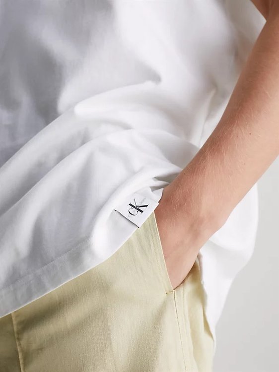 Módní Long Relaxed triko, Bílá barva, 2024