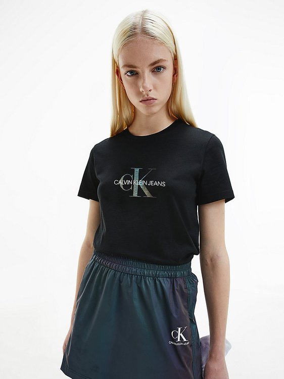 Calvin Klein Jeans – Logo triko, Černá barva