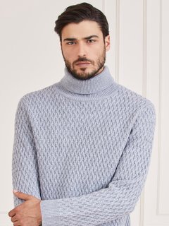 Luxusní Basket svetr, Šedá barva, M, L, XL