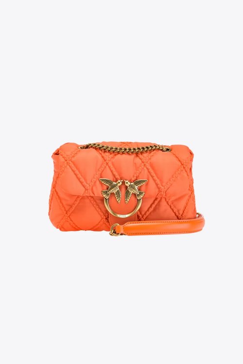Pinko – Love Mini Puff kabelka, Oranžová barva