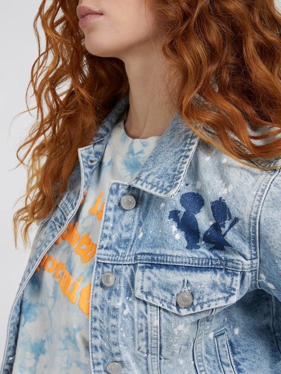 Stevie Denim bunda Modrá barva Ženy