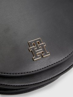 Luxusní TH Chic Saddle crossbody, Černá barva, OS