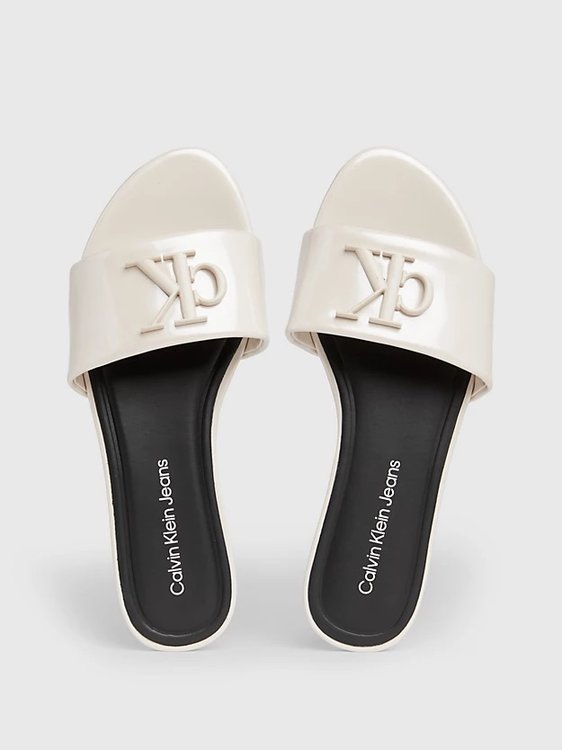 Módní Flat Slide pantofle, Krémová, Růžová barva, 2024