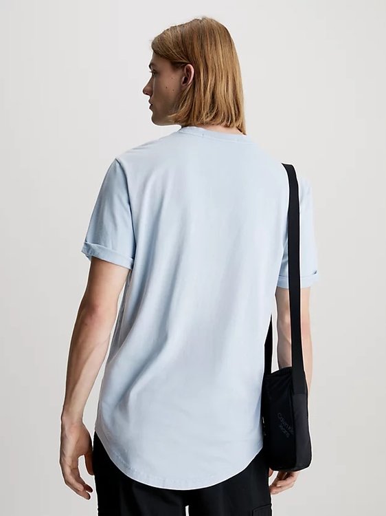 Washed Monologo triko – Calvin Klein Jeans, Modrá barva Muži