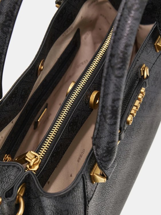 Módní Emera Logo Girlfriend velká kabelka, Černá barva, 2024