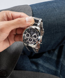 GUESS – Zen hodinky, Černá, Stříbrná barva 1