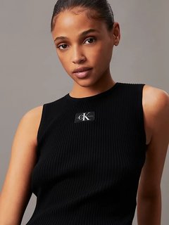 Woven Label Sweater top Černá barva Ženy