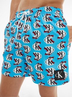 Luxusní KM0KM00614-0HC plavky MEDIUM DRAWSTRING PRINT