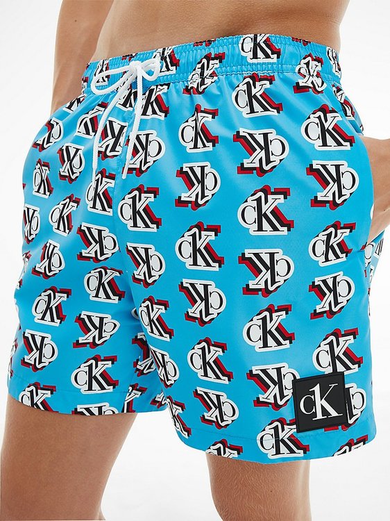 Luxusní KM0KM00614-0HC plavky MEDIUM DRAWSTRING PRINT