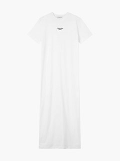 Stacked logo šaty Bílá barva Ženy