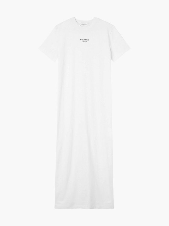 Stacked logo šaty Bílá barva Ženy