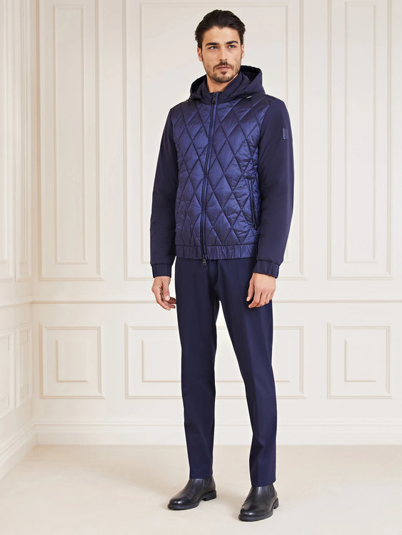 Prošívaná quilted bunda – Marciano, Modrá barva Muži