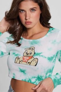 Luxusní Banksy Bunny triko, Bílá, Zelená barva, S