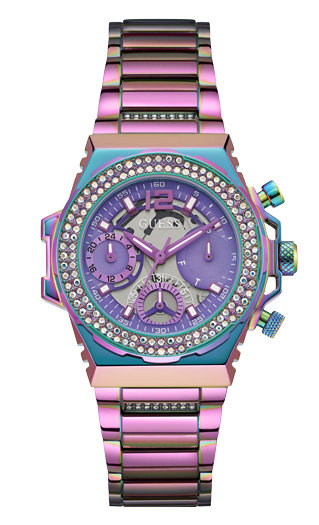 GUESS – Fusion hodinky, Růžová, Iridiscentní barva