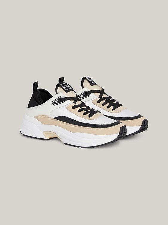 Tommy Hilfiger – Sporty Lux Runner tenisky, Bílá, Hnědá barva