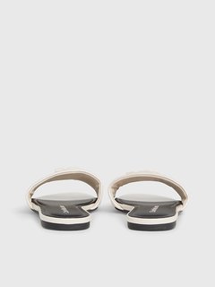 Luxusní Flat Slide pantofle, Krémová, Růžová barva, 38, 39