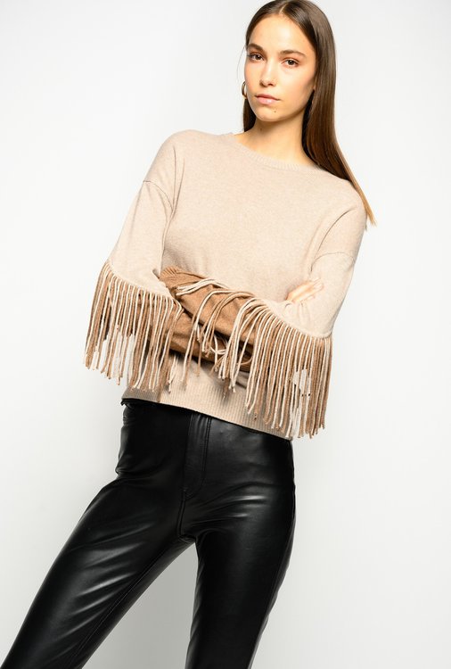 Módní Coperto svetr, Béžová, Hnědá, Krémová barva, 2020