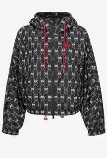 Pinko – Monogram lehká bunda, Černá barva