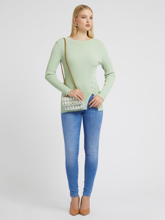 Módní Sexy Curve jeany, Modrá barva, 2023