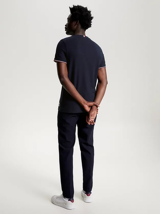 Módní Honey Comb triko, Navy barva, 2023