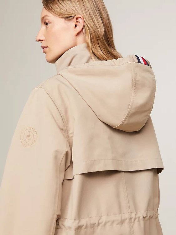 Essential Cotton Blend parka – Tommy Hilfiger, Béžová barva Ženy