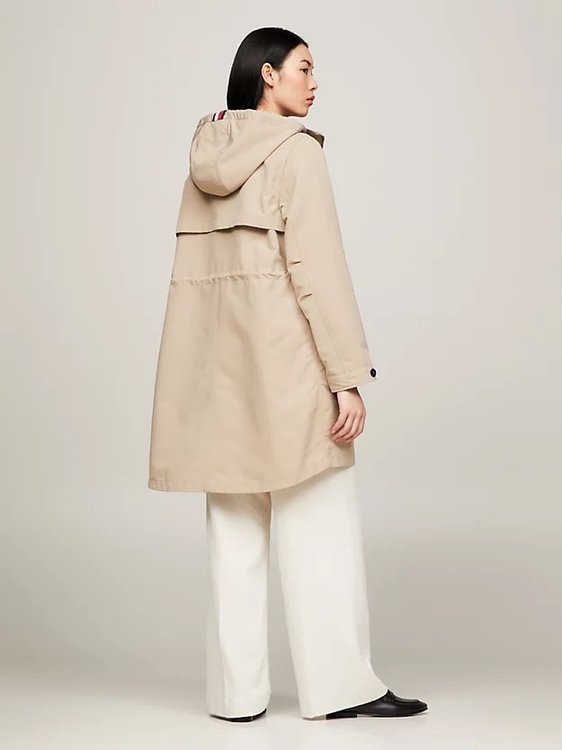 Luxusní Essential Cotton Blend parka, Béžová barva, 34, 36, 38