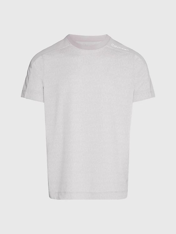 Logo Mesh Gym triko Šedá barva Muži