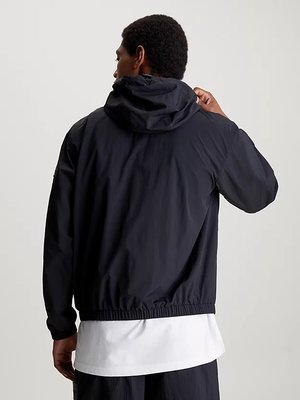 Relaxed Hooded Nylon větrovka – Calvin Klein Jeans, Černá barva Muži