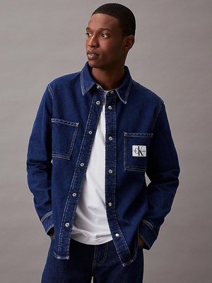 Calvin Klein Jeans – Slim Denim košile, Modrá barva