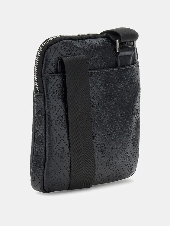 Milano Debossed crossbody – GUESS, Černá barva Muži