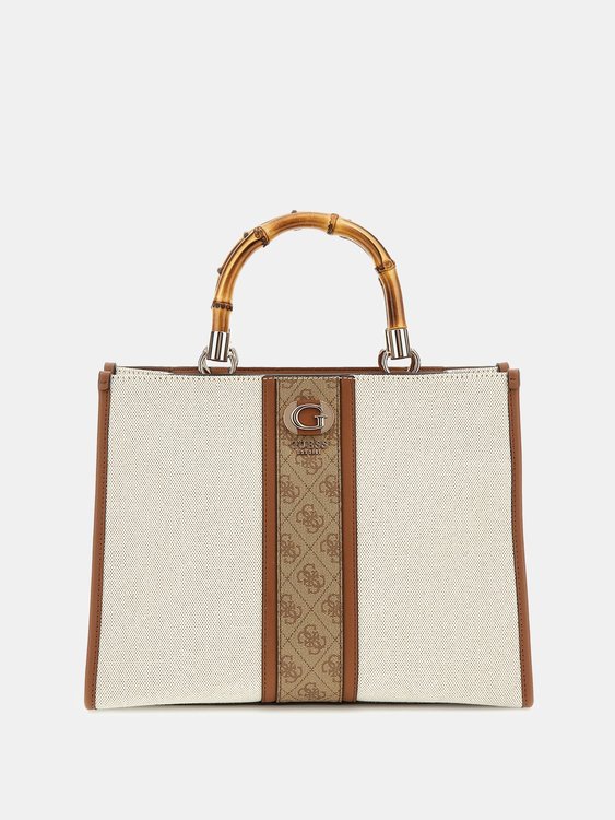 GUESS – Kerima Bamboo 2 velká kabelka, Hnědá barva