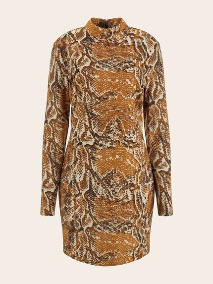 Módní Hudson šaty, Hnědá barva, 2022