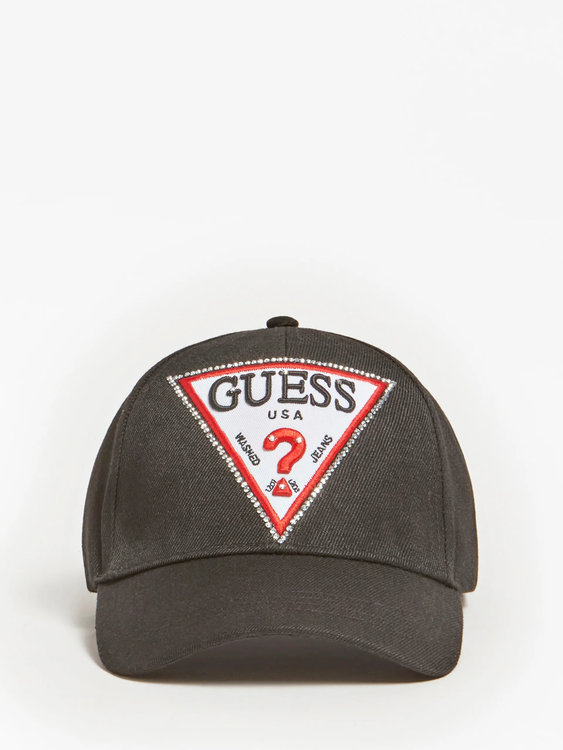 Guess – Jewel Logo kšiltovka, Černá barva