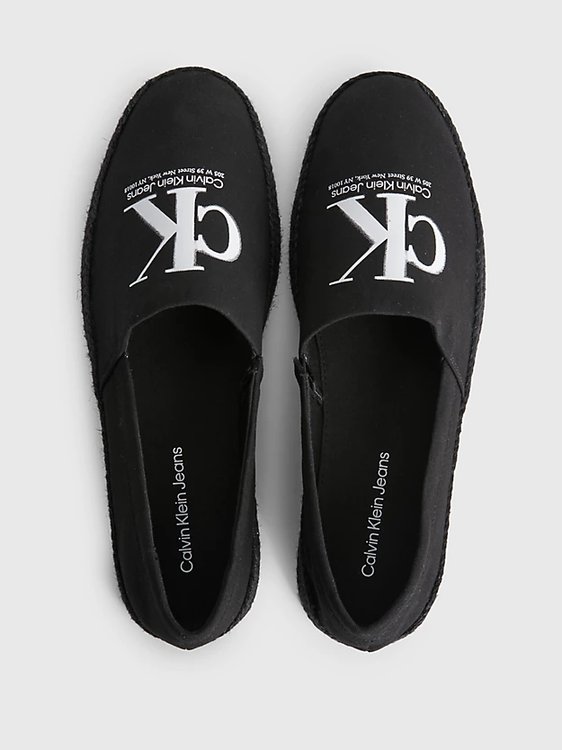Monogram espadrilky Černá barva Muži