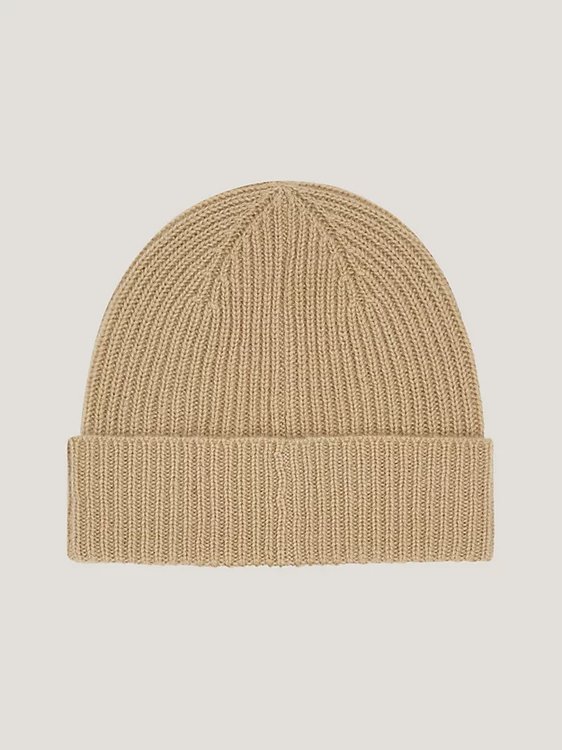 Cashmere Chic čepice – Tommy Hilfiger, Béžová barva Ženy