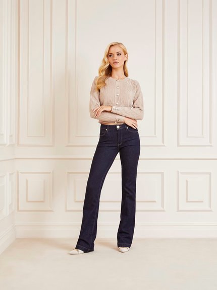 Módní Penelope svetr, Béžová barva, 2024