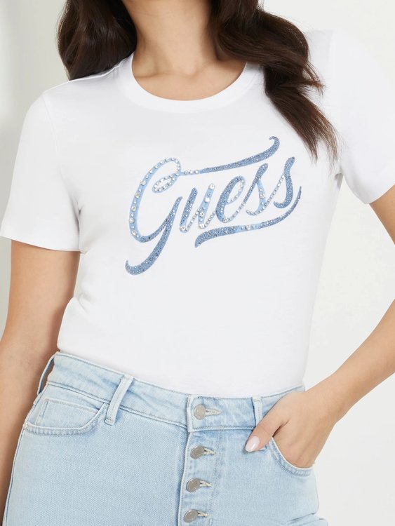 Luxusní Stones&Embro triko, Bílá barva, XS, S, M, L