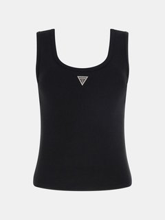Guess Ribbed Knit tílko Černá barva Ženy