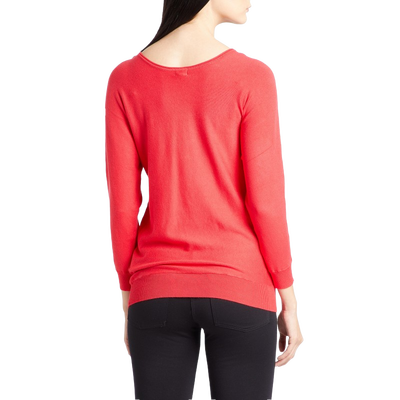 Logo svetr – Guess, Červená, Růžová barva Ženy