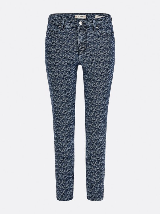 1981 Skinny logo jeans Modrá barva Ženy