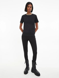 Neck logo tričko Černá barva Ženy