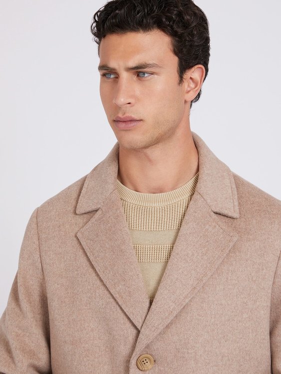 Luxusní Dressy kabát, Béžová barva, M, L, XL