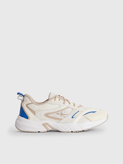 Retro tenisky – Calvin Klein Jeans, Krémová, Modrá barva Muži